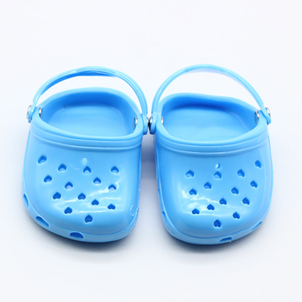 Doll beach slippers Blue