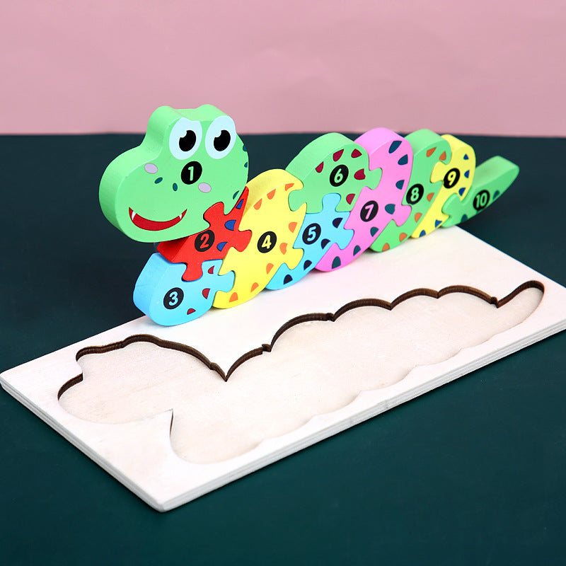 Kids Cartoon Animal Puzzle Caterpillar