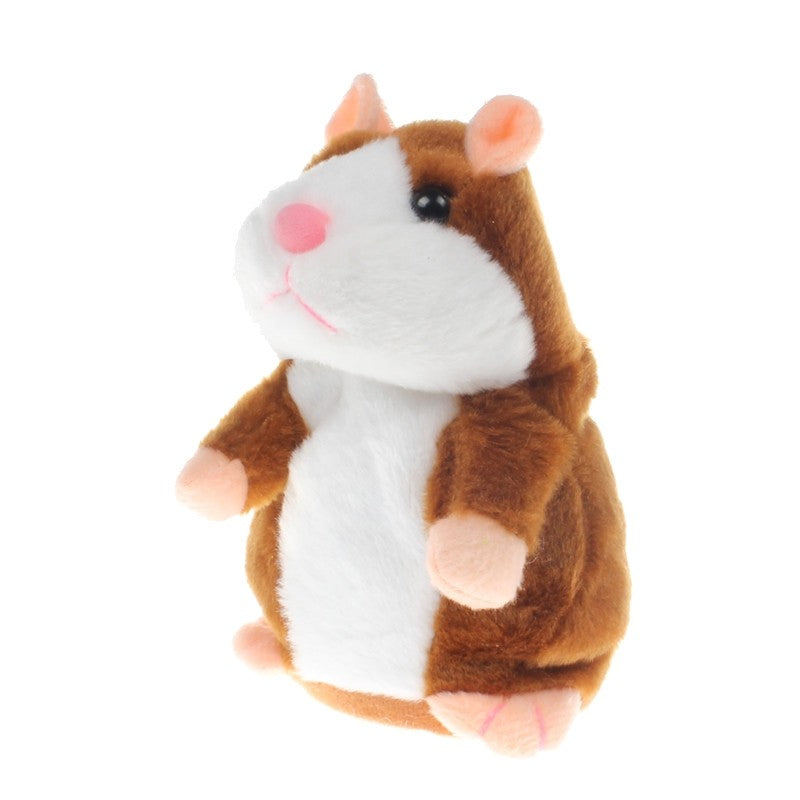 Talking Little Hamster Toy Light-Brown18cm-1