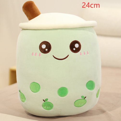 Cute Drink Pillow Green-24CM
