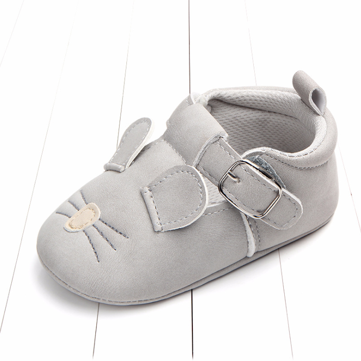 Cartoon animal baby shoes Light-grey-rat-13CM