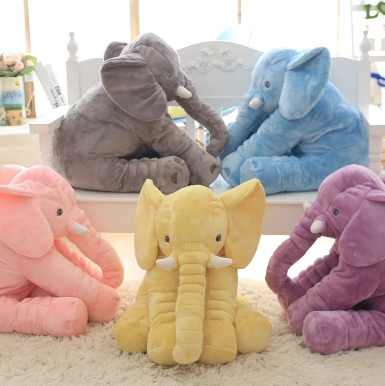 Elephant Doll Pillow Yellow-1-L-Dual-use