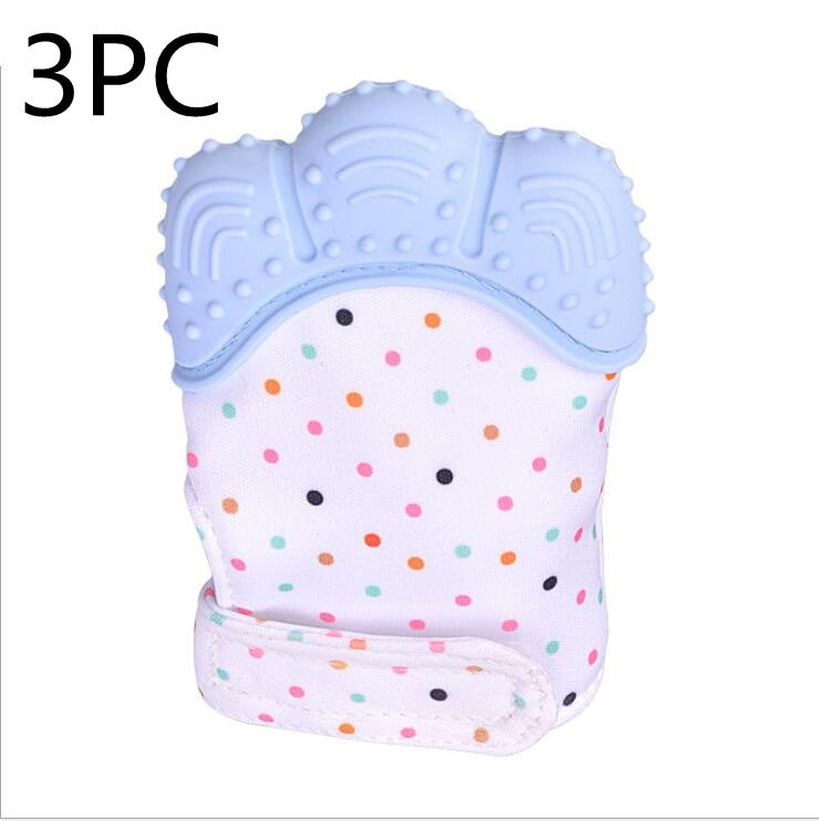 Baby silicone teether gloves SetD-Q1pcs