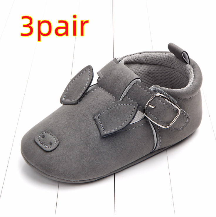 Cartoon animal baby shoes Pig-B-3pair-13CM