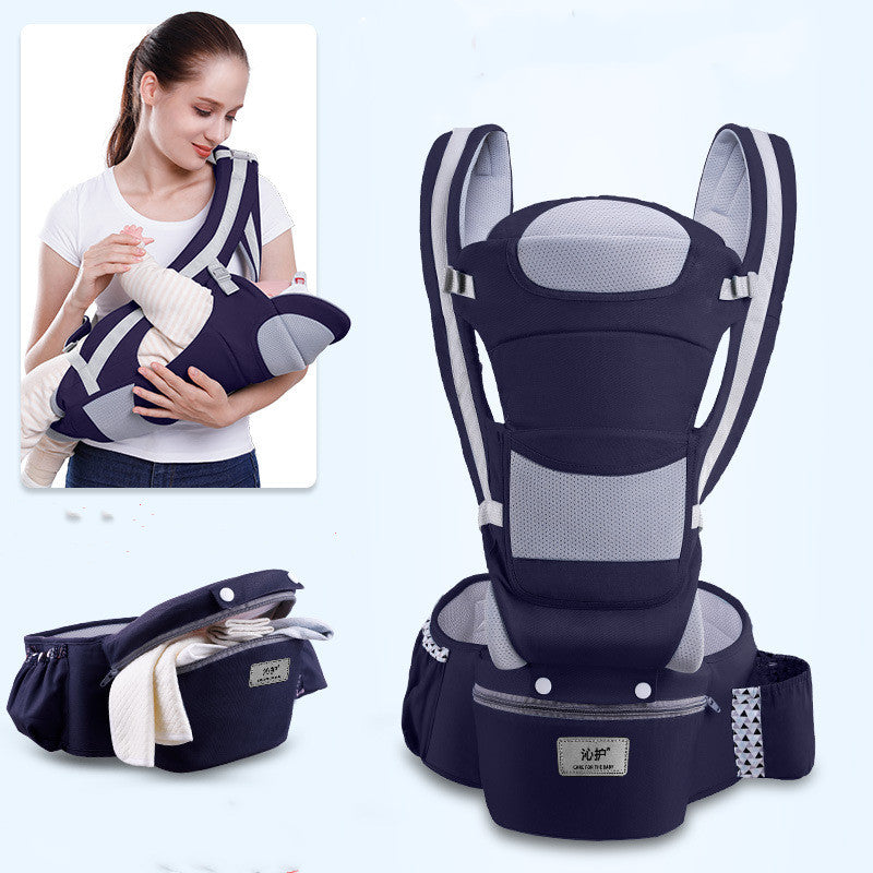 Multi-functional baby waist stool Dark-blue