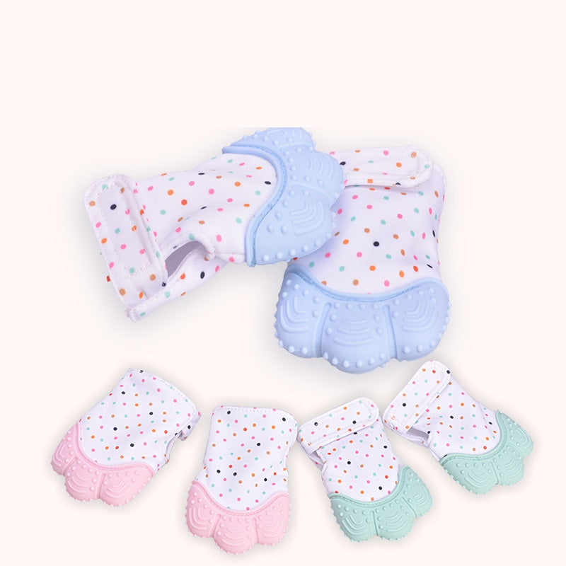 Baby silicone teether gloves