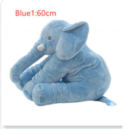 Elephant Doll Pillow Blue1