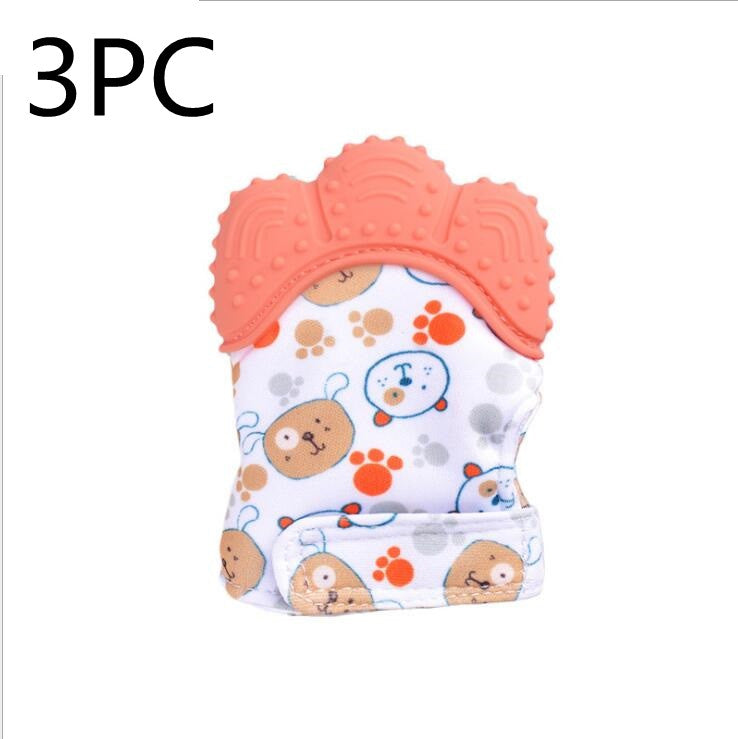 Baby silicone teether gloves SetF-Q1pcs