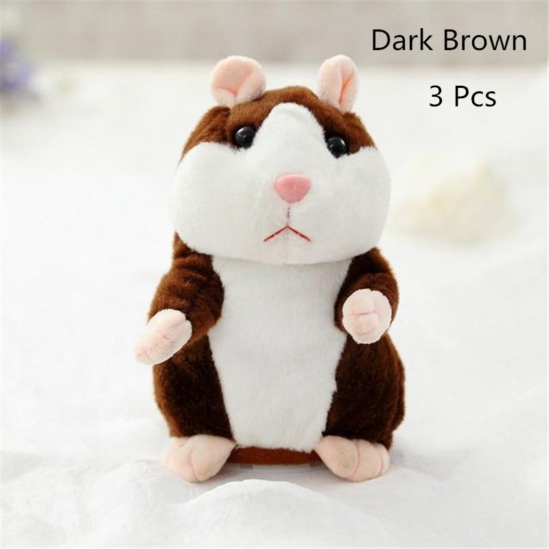 Talking Little Hamster Toy Dark-brown-3