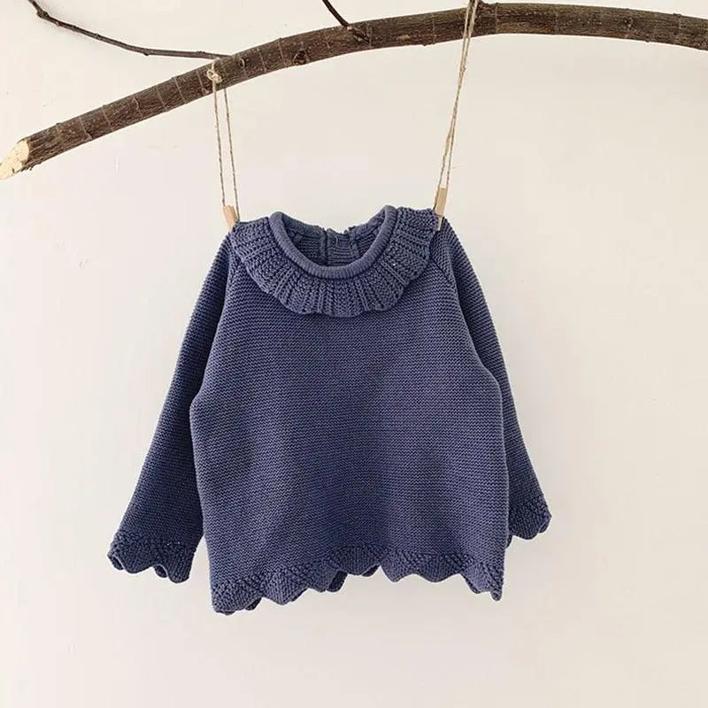 Baby Solid Knitted Sweater - Baby Sunflower