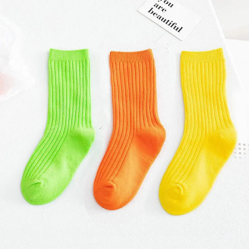 Rainbow Color Kids Socks - Baby Sunflower