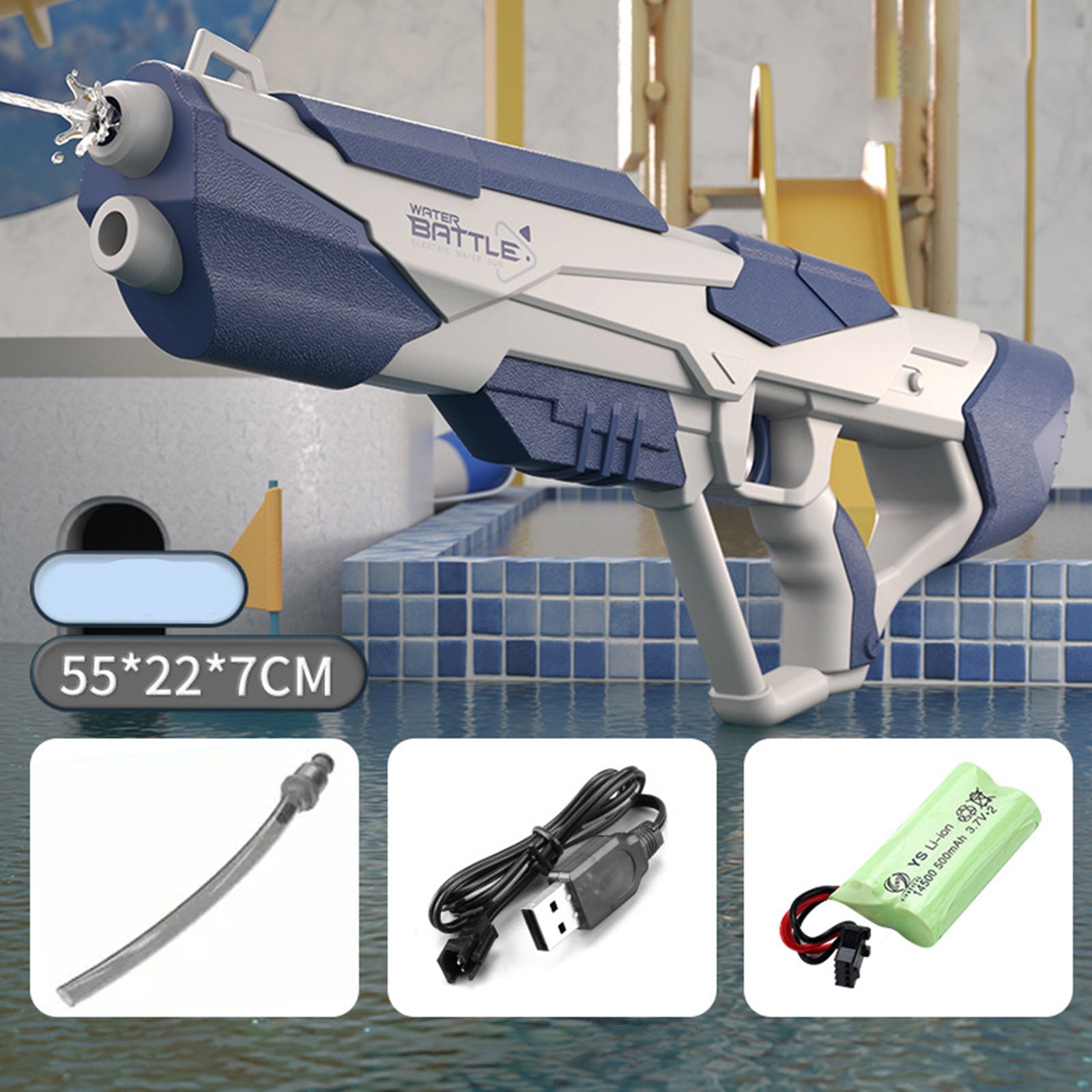 Space Water Gun C-Blue-USB