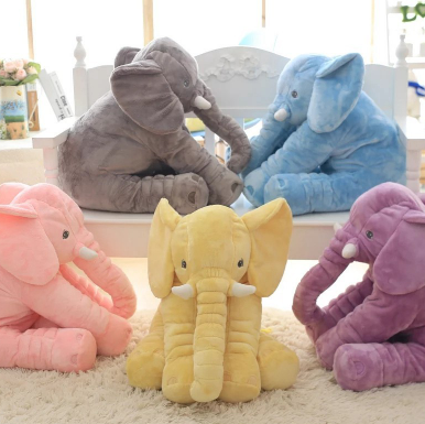 Elephant Doll Pillow Purple1-S-Dual-use