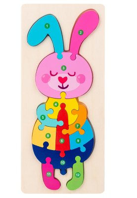 Kids Cartoon Animal Puzzle Rabbit