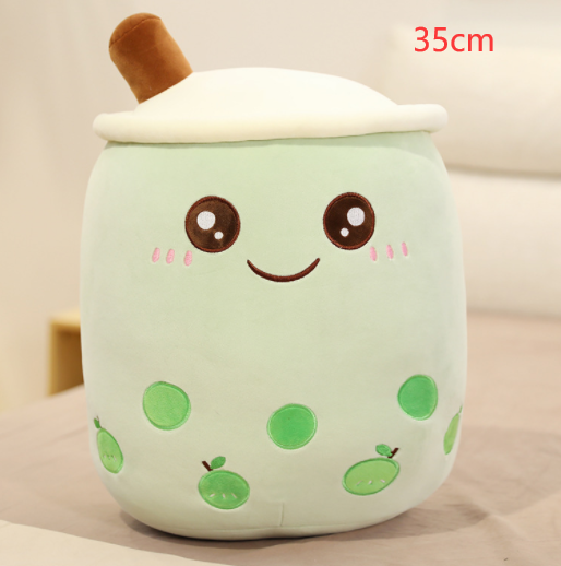 Cute Drink Pillow Green-35CM