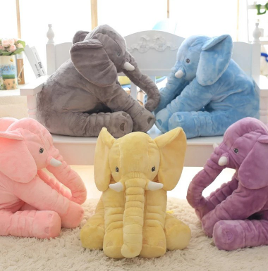 Elephant Doll Pillow Yellow1-S-Dual-use
