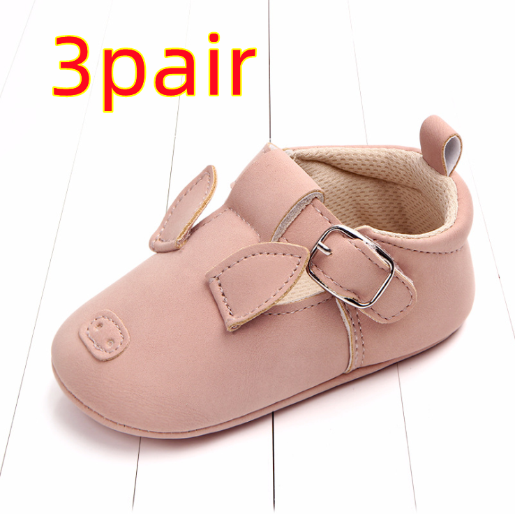 Cartoon animal baby shoes Pig-A-3pair-13CM