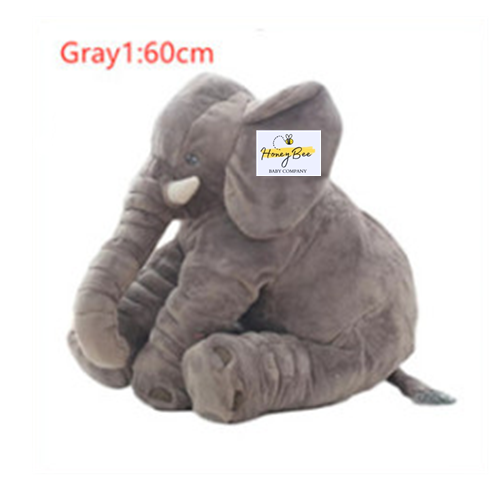 Elephant Doll Pillow Gray1-with-logo